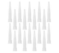 Angoily 100pcs Plastic Caulk Nozzles for Caulking Tube I.d 1.4cm, Reusable Caulk Gun Nozzle Tips Applicator Set for Glass Sealant and Seamless Home Repair