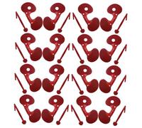 Angoily 100pcs Red Chicken Peepers Poultry Blinders Anti-fighting Eye Protectors for Hens and Pheasants Plastic Glasses to Prevent Pecking and Survival Rate Random Color