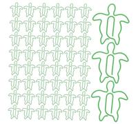 Angoily 100pcs Sea Turtle Paper Clips Cute Ocean Inspired Shaped Clips for Office Desk Supplies Sturdy Decorative Fasteners for Notebooks Journals Documents Organization
