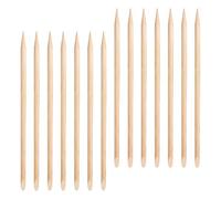 Angoily 100pcs Wood Cuticle Sticks Double End Nail Polish Manicure Tools with Pointed and Flat Ends Disposable for Beauty Shop and Trip