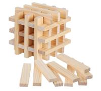 Angoily 100pcs Wooden Building Blocks for Crafting and Montessori Learning Solid Wood Planks for Creativity Spatial Thinking and Coordination Development Suitable for Preschoolers and