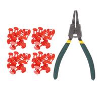 Angoily 101PCS Poultry Blinders Set with Installation Tool Opaque Chicken Eye Glasses for Preventing Pecking Fighting and Injury Small for Easy Carrying and Secure Fit