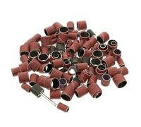 Angoily 102pcs Nail Manicure Sanding Bands Abrasive Rings for Rotary Tool Grit Sandpaper Band Drum Mandrel