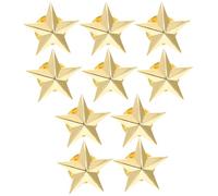 Angoily 10pcs 5-pointed Star Badge Star Brooch Delicate Alloy Lightweight Easy to Wear for Backpacks Coats Costume Decoration Memorial Day Party Supply