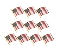 Angoily 10pcs American Flag Lapel Pins Lightweight Alloy Patriotic Souvenir Badge Pins with Easy Attachment for Political Events and Community Gatherings
