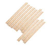 Angoily 10pcs Bamboo Measuring Rulers Durable Portable Straight Rulers for Sewing Painting Engineering Drawing Household Use