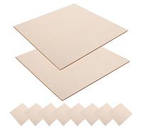 Angoily 10pcs Basswood Square Craft Boards Thick Lightweight DIY Wood Chips for Painting Woodburning and Artistic Projects Unfinished Wood Slices