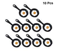 Angoily 10pcs Black Alloy Frying Pan Charms Pendants for DIY Jewelry Making Unique Flat Pan Design for Earrings Necklace Bracelets Keychains Crafting Accessories