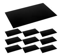 Angoily 10pcs Black Aluminum Blank Name Plates for Engraving, 150x100mm Rounded Corners, 0.5mm Thick Metal Tags for Office Door Signs, Desk Labels, and Conference Room Plaques