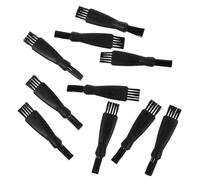 Angoily 10pcs Black Electric Cleaning Brushes Double-Head Mini Size Abs and Nylon Replacement Hair Trimmer Cleaning Brush Suitable for Home Use