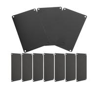 Angoily 10Pcs Black Oxidized Aluminum Blank Signs 100X70Mm 4 Holes Metal Name Plates for DIY Engraving Door Plates Office Hotel Use