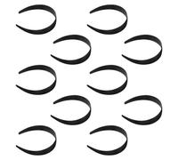 Angoily 10pcs Black Polycarbonate Hard Headband for Women, Plain Spa Headband for Daily Wear and Crafting, Sturdy Material Hair Hoop Providing Secure Hold and Creative Freedom