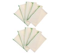 Angoily 10pcs Canvas Pen Pouch and Cosmetic Bag Set, Blank Zipper Pencil Case, Multipurpose DIY Storage Pouches for Students and Artists, 21x12cm, Random Zipper Colors, Portable Travel Organizer