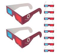 Angoily 10pcs Cardboard 3D Glasses: Red Cyan Lens Glasses - Paper Eyeglasses - Classic Disposable Eyewear for DVDs TV Shows 3D Party Favors