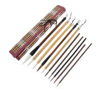 Angoily 10pcs Chinese Calligraphy Brush for Beginners Multi Watercolor Ink Brushes with Fine Detail and Line Precision for Traditional Painting and Artistic Expression