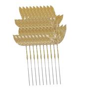 Angoily 10pcs Christmas Glitter Leaf Picks for DIY Wreaths Gold Artificial Foliage for Holiday Decorations Festive Craft Supplies for Xmas Party and Floral Arrangements