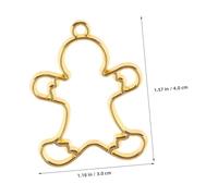 Angoily 10pcs Christmas Pendant Frame Open Back Bezel Alloy Thick Edge Jewelry Pendants for DIY Resin Necklace Charms Lightweight Festive Design