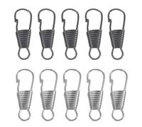 Angoily 10Pcs Detachable Zipper Pulls Handles Replacement Set for Bags Coats Luggage Black and White Gold DIY Sewing Accessories for Travel and Clothing Repair