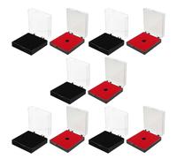 Angoily 10pcs Display Box Velvet Lining Plastic Lid Single Medal Holder for Award Ceremony Sports Trophy Collectors Exhibiton Case