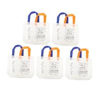 Angoily 10Pcs DIY Graffiti Tote Bags for Reusable Non Woven Coloring Goodie Bags Fun Party Favors with Assorted Designs Whale Deer Bird Sunflower