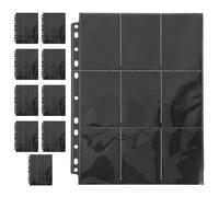 Angoily 10pcs Double-Sided Card Album Sleeves Binder Pages 180 Pockets for Standard Size Sports Baseball and Trading Cards for Collectors