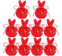 Angoily 10Pcs Empty Lavender Sachet Bags Drawstring Scented Liners for Dresser Closets Wardrobe Freshening Portable Lightweight DIY Use Red