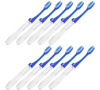 Angoily 10pcs Folding Toothbrush Soft Bristles Toothbrush with Improved Access to Hard-to-Reach Areas Comfortable Brushing Experience Compact Size Humanized Design for Business Trip