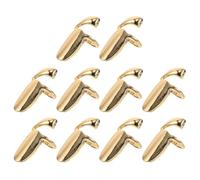 Angoily 10pcs Golden Alloy Open Adjustable Finger Nail Rings for Women Comfortable Wear with Enhanced Nail Protection for Home Chores