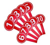 Angoily 10Pcs Handheld Score Paddles Boards with Practical Handle for Competition Voting and Auction Scoring Convenient and Easy to Use Scoreboards for Judges and Events