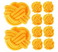 Angoily 10pcs Handmade Twisted Silk Knot Cufflinks for Men Formal and Business Events Elegant Accessories for Dress Shirts DIY Chinese Knot Design