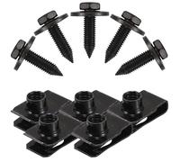 Angoily 10pcs M8 U-shaped Nut Clip and Steel Car Body Screws Kit with High Torque Capacity and Precision Engineering for Automotive Parts and Vehicle Body Fasteners