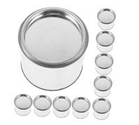 Angoily 10pcs Metal Paint Cans with Secure Lids Leak-resistant Round Paint Buckets for DIY Projects Sturdy Heavy-duty Containers and Storage in Home Office Art Studio School Use