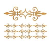 Angoily 10pcs Metallic Embroidered Sew Patch Trim Glitter Flower Applique for Clothing Wedding Dress Decorative Embroidery Patches
