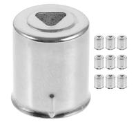 Angoily 10pcs Microwave Magnetron Caps Iron Sturdy Versatile Fade Resistance Silver Geometric Pattern for Microwave Oven Replacement Kitchen Supplies