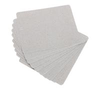 Angoily 10pcs Microwave Oven Mica Sheet Replacement 104x85mm Flame-retardant Heat Resistant Insulation Pad for Home and Restaurant Microwave Maintenance