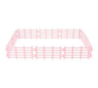 Angoily 10pcs Miniature Plastic Farm Fence Panels Set for Dollhouse and Fairy Garden, Sky Blue Farm Play Accessories for DIY Crafts and Decorative Animal Enclosures
