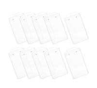 Angoily 10pcs Name Tag Sleeve Vertical Id Card Holder Double Sided Badge Protector Plastic Case for Event Meeting Business Office School