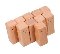 Angoily 10pcs Natural Beech Wooden Dolls Unpainted Peg Figures for Painting DIY Craft Projects Compact Lightweight Wooden Doll Blanks for Motor Skill Development and Creative Decor
