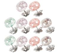 Angoily 10pcs No Sew Buttons Pins for Clothing with Pearl Brooch Design, Lightweight Plastic and Metal Material, Easy to Fasten and Unfasten, for DIY and Everyday Use Shirt Fastening
