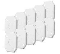 Angoily 10pcs Octagon Electrical Junction Box Cover Plates, Metal Outlet Blank Panel 20 Screws, Flat Electrical Box Covers for Residential and Commercial Wiring