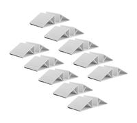 Angoily 10pcs Pet Gate Support Feet with Triangular Abs Reinforcement Base, Universal Compatibility Plastic Stabilizer for Standing Dog Gates and Isolation Fence, Prevents Movement, White