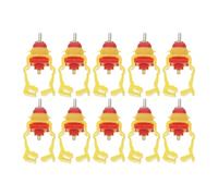 Angoily 10pcs Poultry Waterer Nozzles Stainless Steel Chicken Water Feeder Nozzle Automatic Bird Water Drinker Accessories for Farm Use Suitable for 20mm Pipe Installation