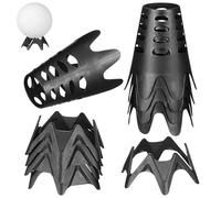 Angoily 10pcs Professional Golf Ball Tees Set Plastic Base, Mixed High and Low Black Tees for Golf Training and Driving Range Accessories