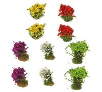 Angoily 10pcs Realistic Simulated Grass Tufts Faux Flower Clusters for Sand Table Model Building Miniature Garden Decor Micro Landscape DIY Architectural and Military Scene Accessories