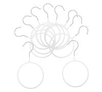 Angoily 10PCS Scarf Hangers with Rings Multifunctional Closet Organizer for Scarves Ties Belts Shawls Smooth Surface Non-scratch Cloth Hangers Classic White Large for Home Wardrobe Storage