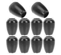 Angoily 10pcs Silicone Earbud Tips Earpiece Replacement Comfortable Fit Easy to Clean Conch-Shaped Design Black for Auscultation Professionals in Clinics