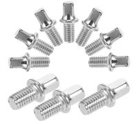 Angoily 10pcs Silver Plated Iron Drum Hardware Screws for Pedal Shaft and Drum Repair, Reliable and Sleek Look, Suitable for Amateur and Professional Drummers