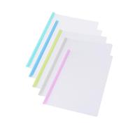 Angoily 10PCS Sliding Bar File Folders Transparent Plastic Report Binders with Non-Slip Locking Bars High Capacity Document Organizers for Home School Office Use