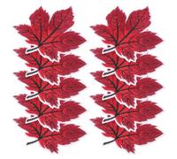 Angoily 10pcs Small Colorful Maple Leaf Iron-on Embroidered Patches for Clothing, Pants DIY Appliques, Fall Leaf Stitch Repair Patch Set