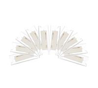 Angoily 10Pcs Transparent Badge Holders with Pin Clip Replaceable Work Id Card Cases for Office and School Permission Tags Easy Use Officer Name Badge Holders